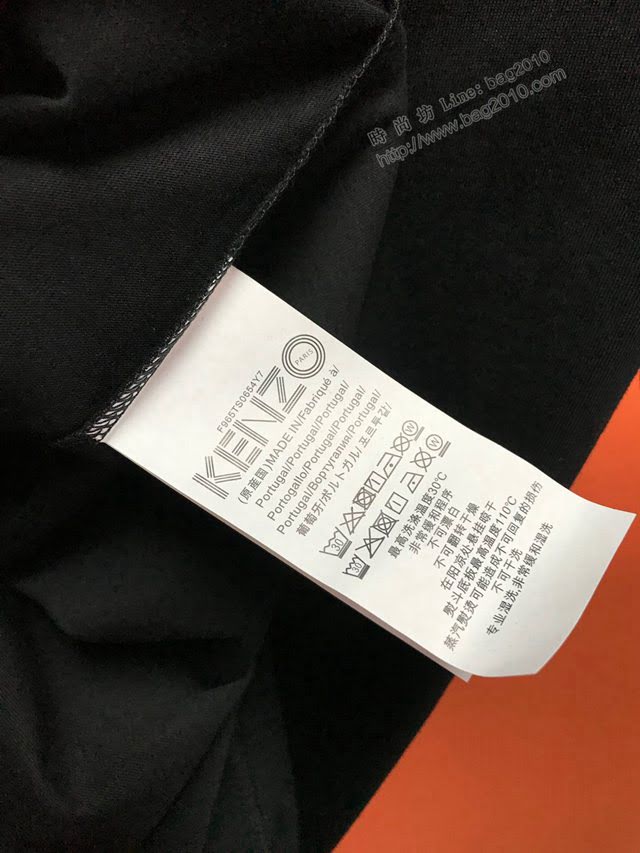 kenzo夏裝短袖 頂級品質 kenzo 2020新款黑色男T恤  tzy2420